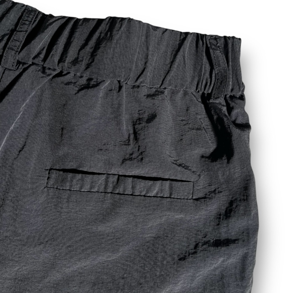 HAPPILY GREY Black Nylon Windbreaker High Rise Cargo Jogger Pants XL - Picture 5 of 10